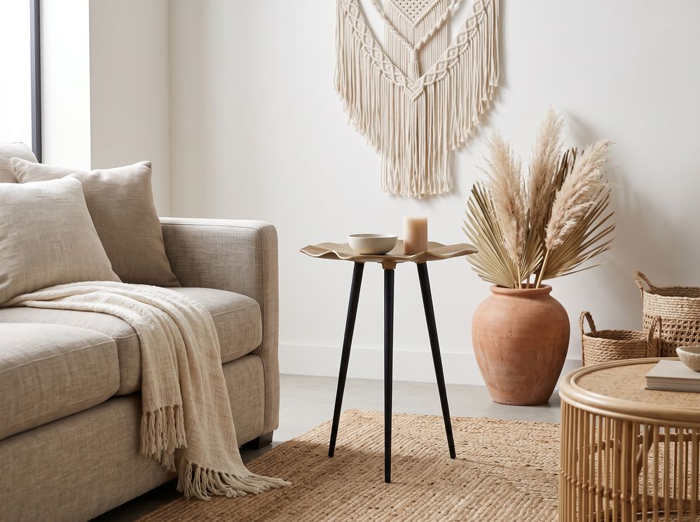 Side Table PUDUR Metal Gold
