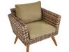 Lounge Set Rattan dunkelbraun 5-Sitzer Auflagen olivgrün VITTORIA XL_928570