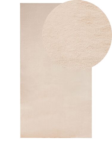 Bézs műnyúlszőrme szőnyeg 80 x 150 cm MIRPUR