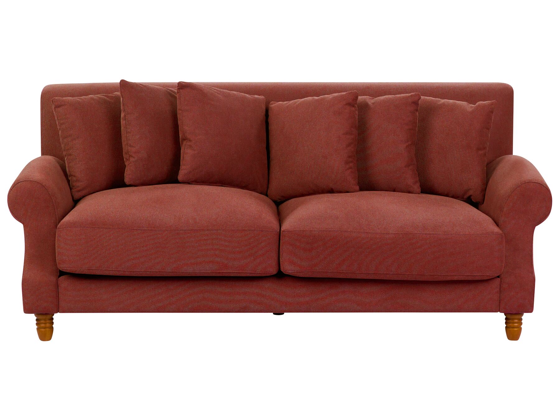 Kétszemélyes piros kárpitozott kanapé EIKE_918115