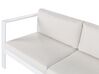 5 Seater Aluminium Garden Corner Sofa Set White and Off-White MESSINA_929615