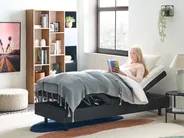 Verstellbares Bett ohne Kopfteil Stoff DUKE 80 x 200 cm Dunkelgrau_951783