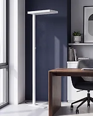 LED Floor Lamp TAURUS with Dimmer Metal White_1187553