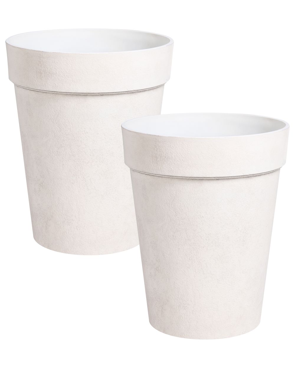 Set of 2 Plant Pots TROLLIUS 41 cm Beige