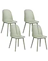 Conjunto de 4 sillas de comedor EMORY Verde claro