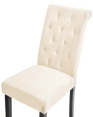 Set of 2 Dining Chairs VELVA Fabric Light Beige_970120