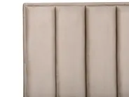 Bett mit Stauraum SEZANNE Samtstoff Taupe 140 x 200 cm_892498