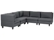 Modular Corner Sofa 5 Seater UNSTAD Fabric Dark Grey Right Hand_924639