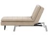 Chaise longue de tela beige LOIRET_927294