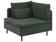 Modular Corner Sofa 3 Seater EGERIS Corduroy Dark Green Right Hand_1067184
