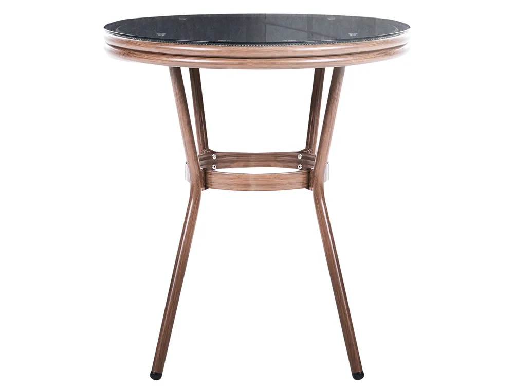 Stolik bistro RIFREDDO 70 cm 70 cm Szkło hartowane Szary_1062336