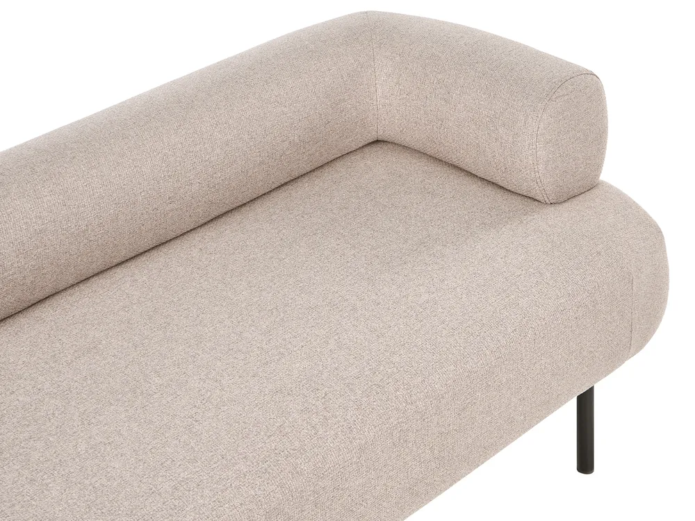 Chaise longue versione destra MIRMANDE Tessuto Marrone chiaro_1072688