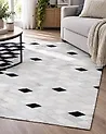 Rug MALDAN Black 140 x 200 cm Leather