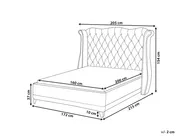 Cama Terciopelo AYETTE 160 x 200 cm Rosa pastel_905325