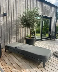 Sun Lounger NETTUNO Reclining Metal Graphite Grey_1012351