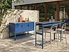 2 Piece Outdoor Kitchen Set with Bar Table MAENZA Blue Metal