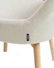 Set of 2 Dining Chairs MELFORT Fabric Off-White_958092
