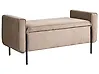 Upholstered Storage Bench LEWES Fabric Beige