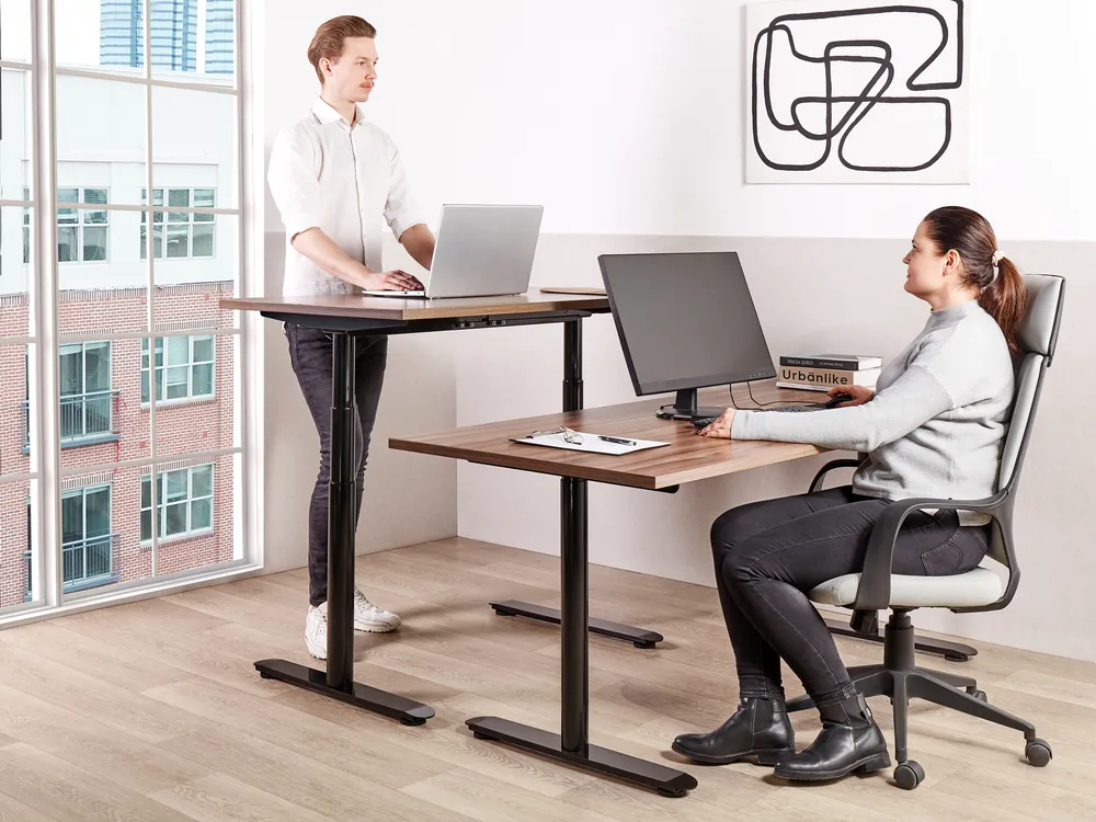 Biurko regulowane elektrycznie DESTINAS 120 cm 72 cm Brązowy/ czarny