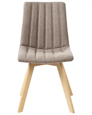 Set of 2 Dining Chairs CALGARY Fabric Brown_1027066