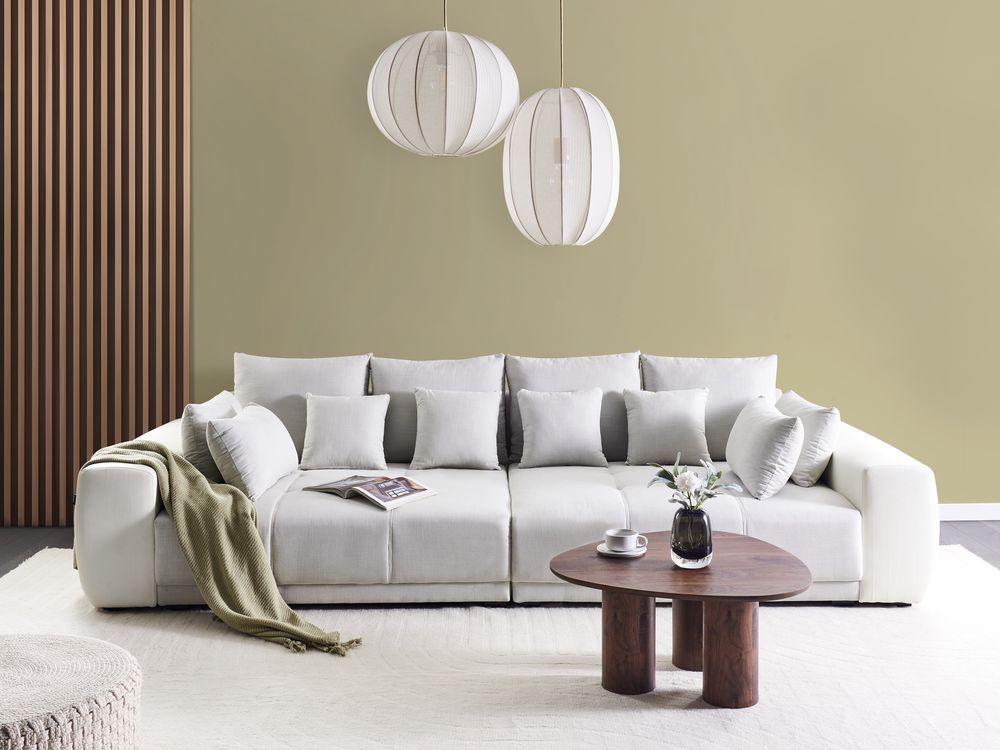 Sofa 4 Seater TORPO Fabric Light Beige