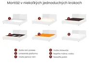 Vodná posteľ Zamat LAVAUR 180 x 200 cm Krémová biela_1027164