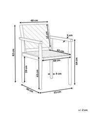 Garden Chair BARATTI Acacia Wood Brown_869021