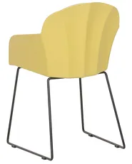 Set of 2 Dining Chairs SYLVA Yellow_783911