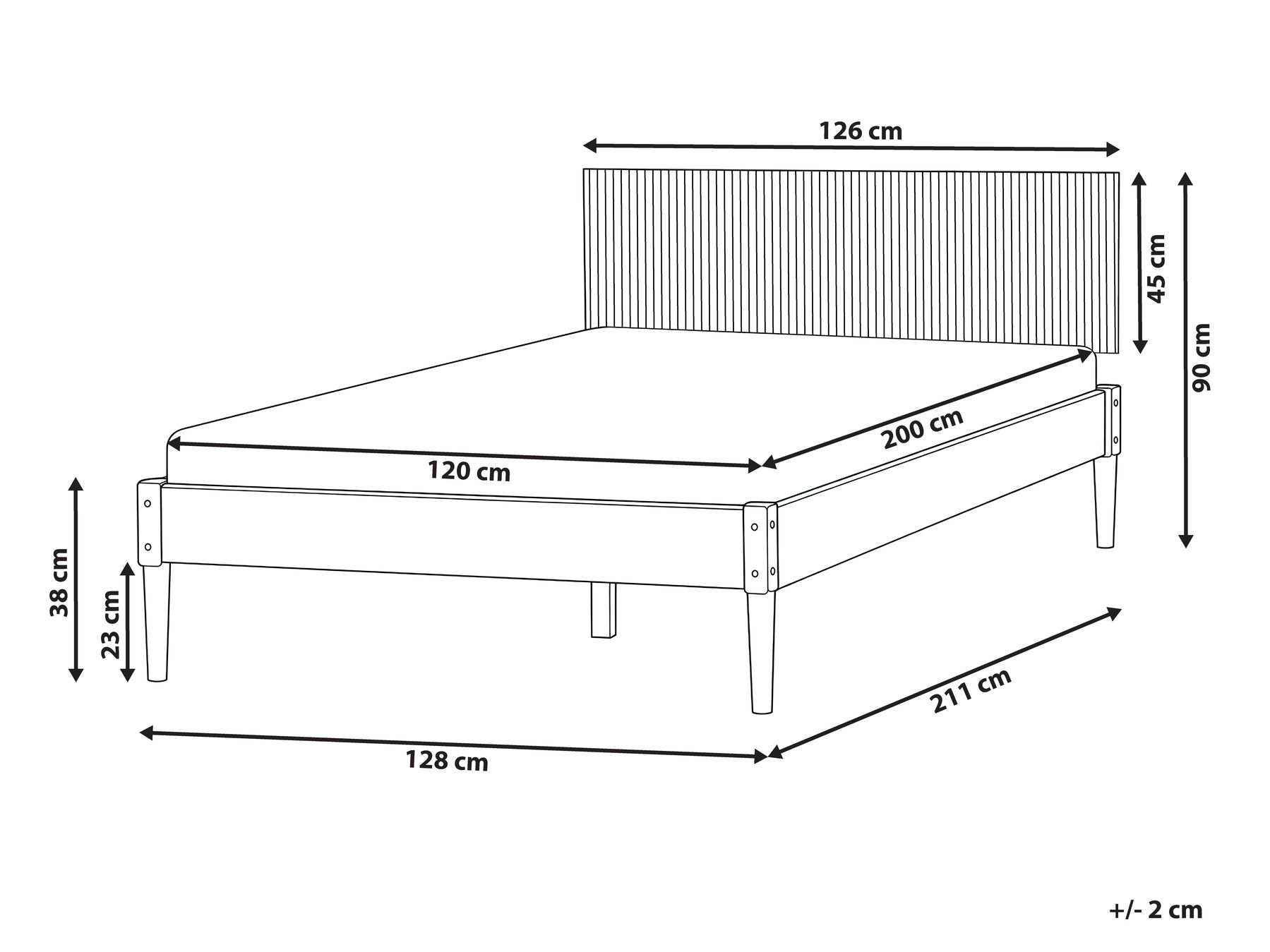 Bett mit Lattenrost Kiefernholz AMBAZAC 120 x 200 cm Hellbraun_1099170
