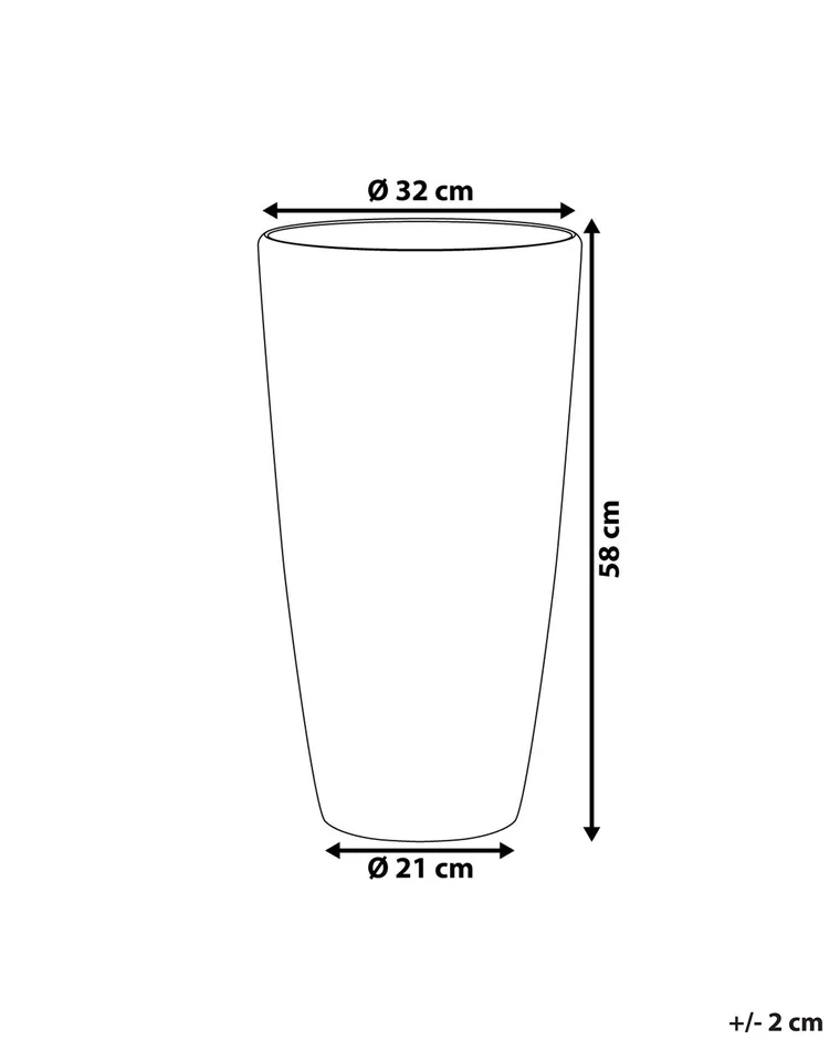 Vaso Per Piante Sahara, Basso, Altezza 39 Cm, Colore Bianco, In Plastica Resistente Ai Raggi UV Con Pratico Inserto