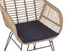 PE Rattan Bistro Set Natural TROPEA II_812335