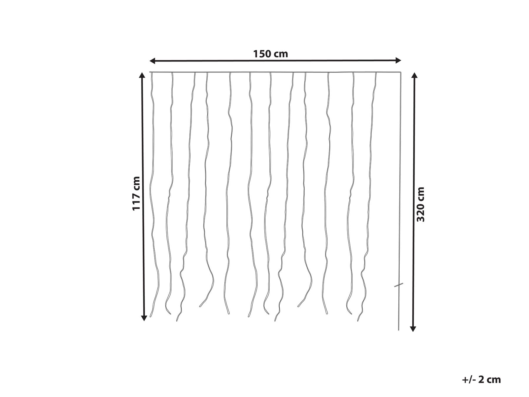 Smart LED Curtain Multicolour Lights 150 cm with App KULUSUK_883559 Smart LED Curtain Multicolour Lights 150 cm with App KULUSUK_883559