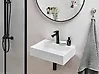Lavabo suspendido QUENKO 50 x 38 cm Compuesto mineral Blanco