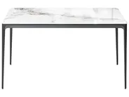Dining Table JOLLEIN White Marble 140 cm 80 cm Glass_1043876