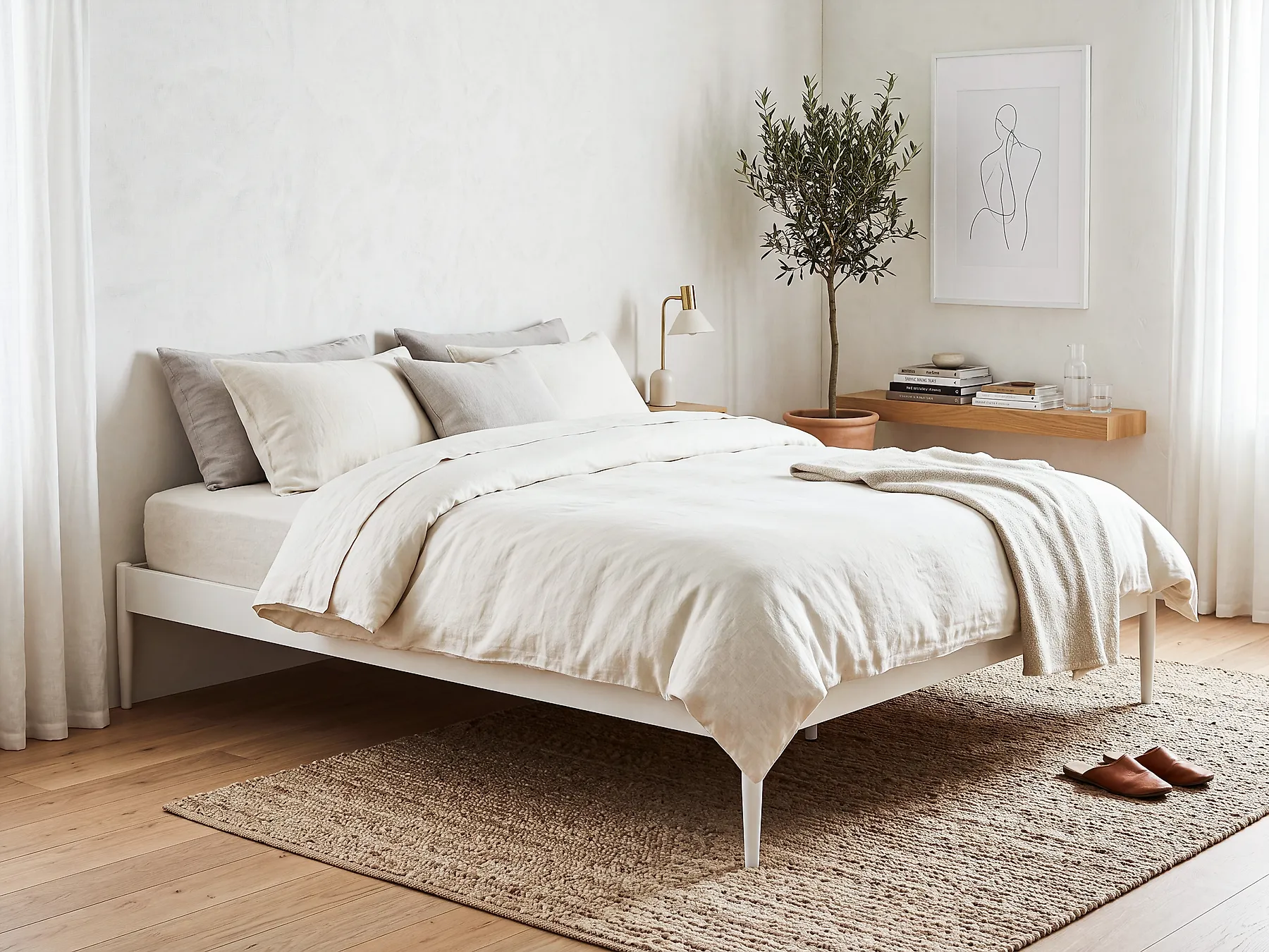 Bed Metal VAURS 160 x 200 cm (EU King Size) White_863514