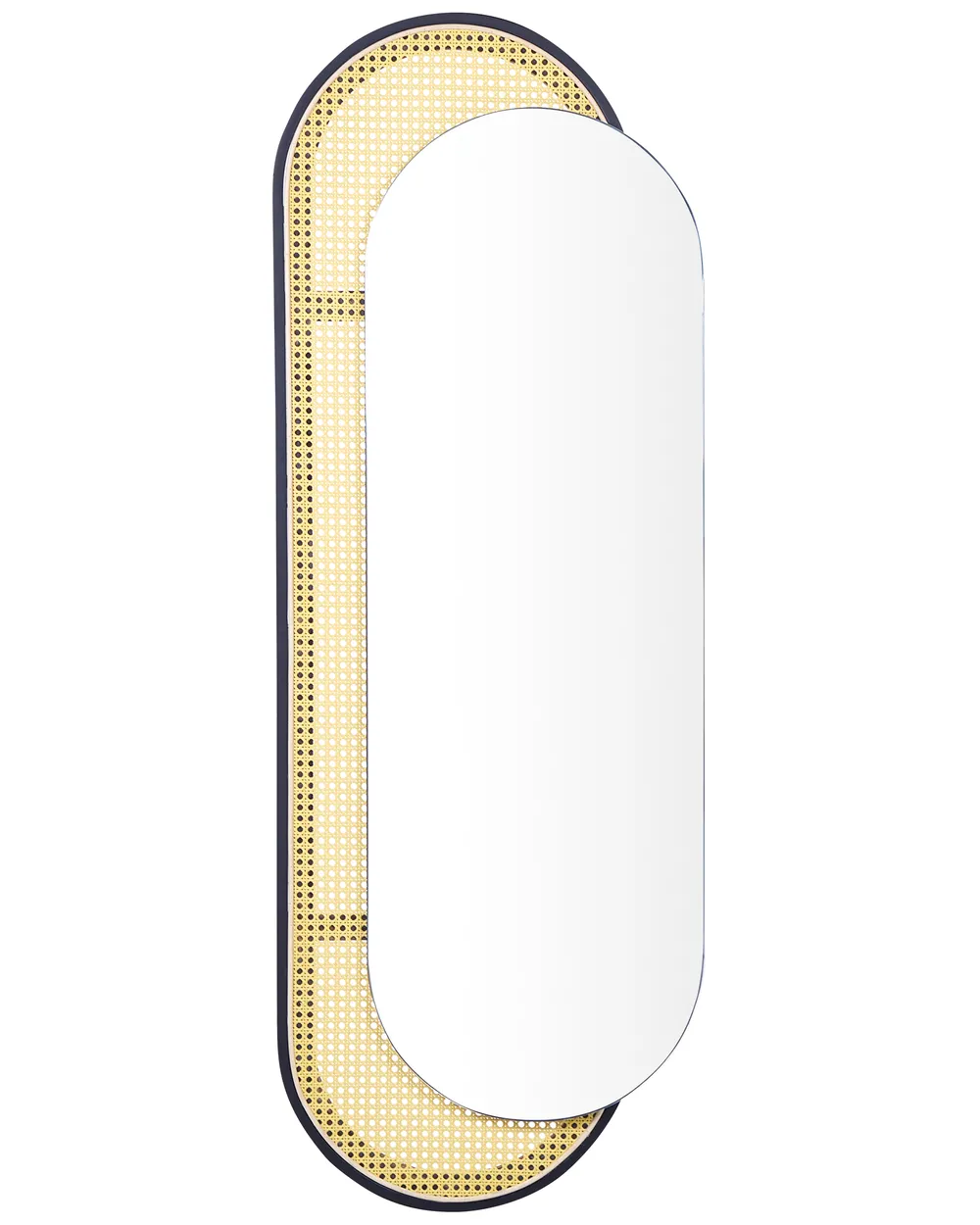 Lustro ścienne CREIL 51 cm 143 cm Technorattan Naturalny