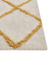 Shaggy Cotton Area Rug 160 x 230 cm Off-White and Yellow BEYLER_842987