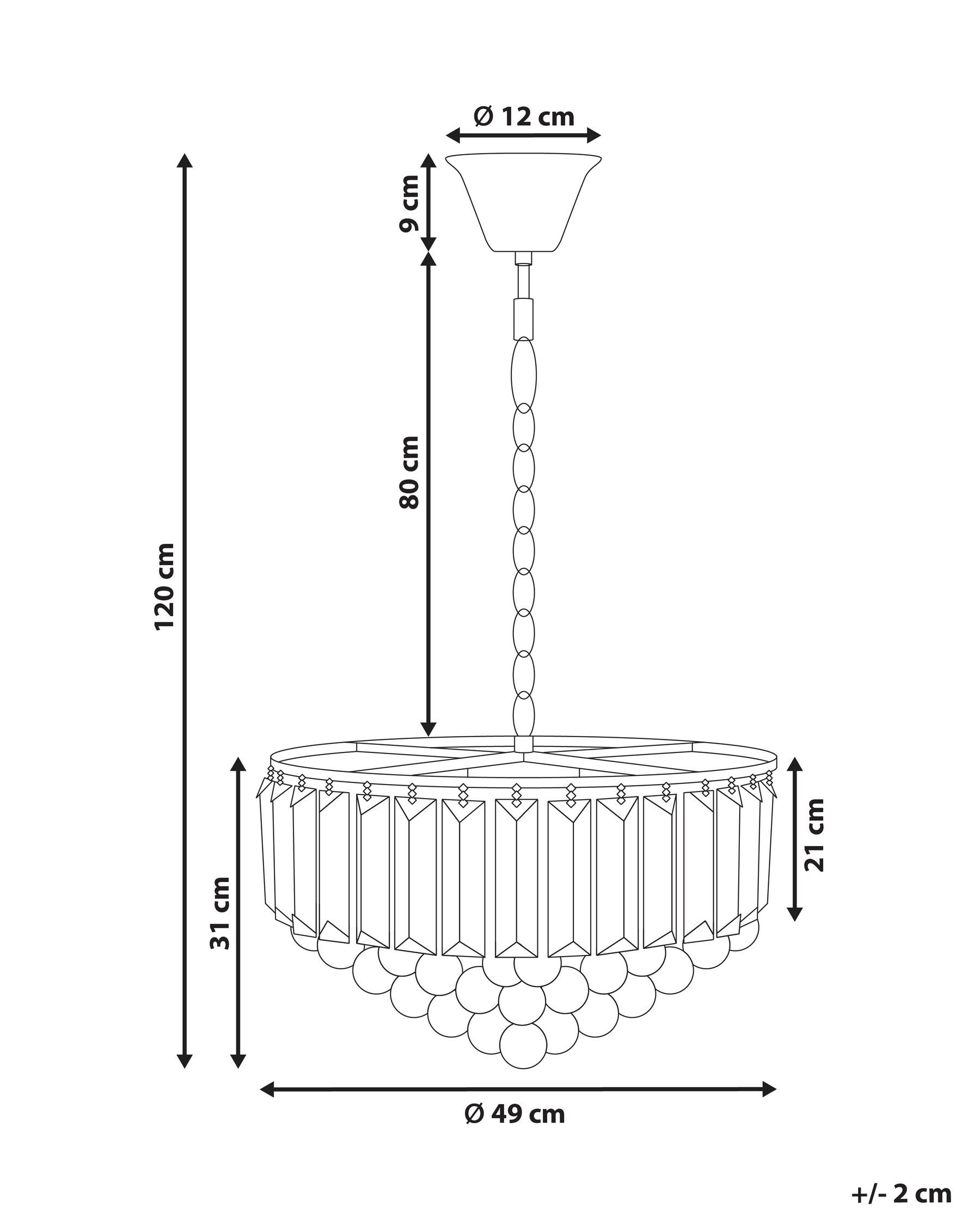 Chandelier ACHEIRO L Crystal Gold_919694