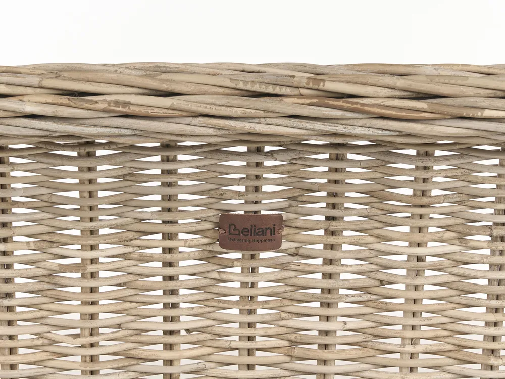 Garden Bench with Cushion SUSUA 150 cm Rattan Natural_957510