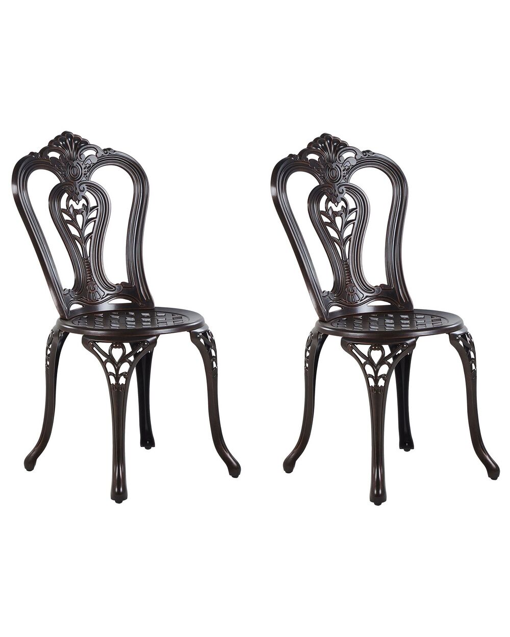 Set of 2 Garden Chairs Brown BOVINO Beliani
