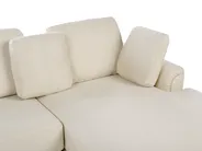 Corner Sofa 4 Seater KOHLO Fabric Light Beige Left Hand_945061