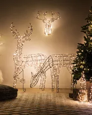 Decorazione per esterni LED NARUSKA 70 cm Renna Nero_813218