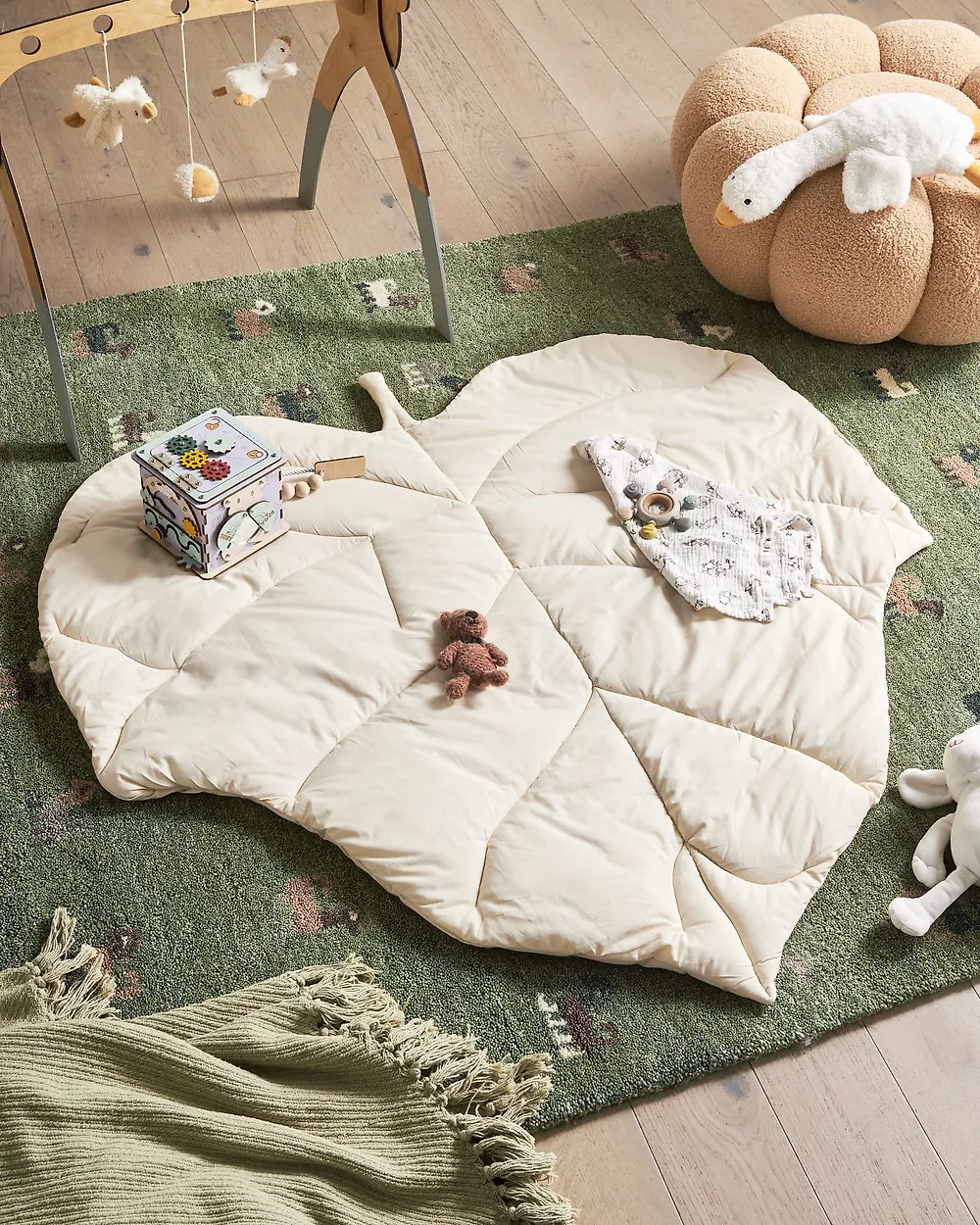 Kids Playmat HELIKON 110 x 110 cm Cotton Off-White_1184621