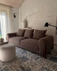 Sofa 3-Sitzer VINLIDEN Bouclé Braun_1179299