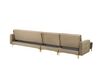 Right Hand Modular Velvet Sofa with Ottoman Sand Beige ABERDEEN_751080