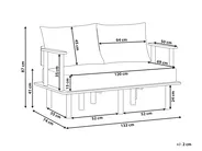 Sofa 2 Seater ASKER Boucle Dark Green_932577