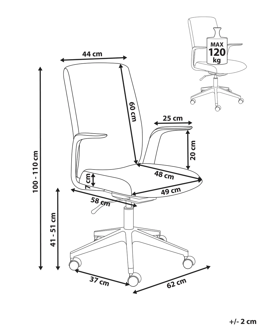 Office Chair CAPTAIN Fabric Beige_1008578