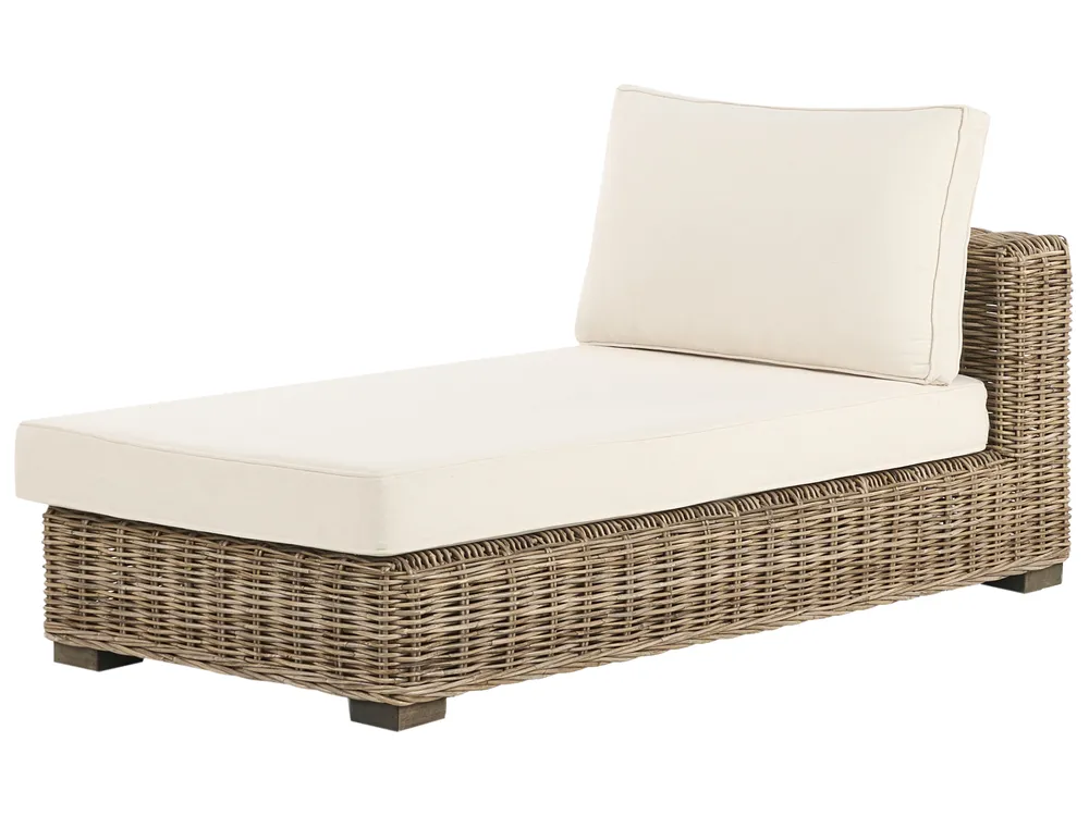 Garden Lounge Set with Table 4 Seater VARALLO Modular Rattan Grey Right Hand_954984