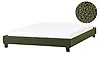 Bed without Headboard Boucle ROANNE 160 x 200 cm (EU King Size) Dark Green