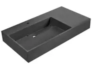 Wall Hung Basin CUSCO 900 x 480 mm Mineral Cast Black_981457